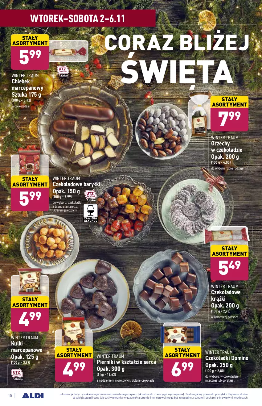 Gazetka promocyjna Aldi - ważna 02.11 do 06.11.2021 - strona 10 - produkty: Baryłki, Brandy, Chleb, Likier, Orzechy w czekoladzie, Piernik, Ser