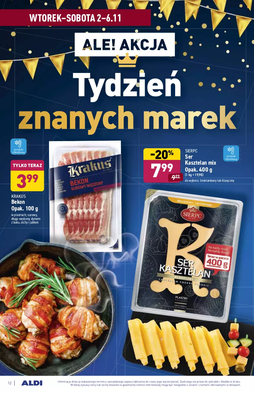 Gazetka promocyjna Aldi - ważna 02.11 do 06.11.2021 - strona 12 - produkty: Beko, Kasztelan, Krakus, Ser, Ser Kasztelan, Tera