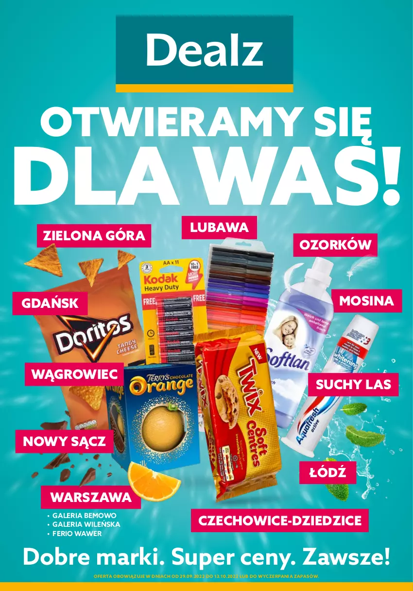 Gazetka promocyjna Dealz - SZCZĘŚLIWA 13 🥳OTWARĆ SKLEPÓW DEALZ! - ważna 29.09 do 13.10.2022 - strona 1