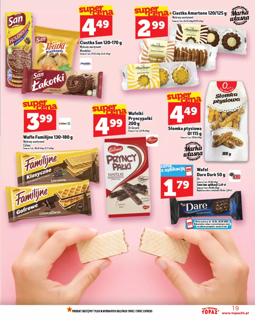 Gazetka promocyjna Topaz - Gazetka - ważna 26.06 do 02.07.2025 - strona 19 - produkty: Ciastka, Dr Gerard, Fa, Top, Wafle