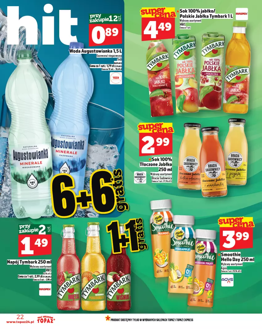 Gazetka promocyjna Topaz - Gazetka - ważna 26.06 do 02.07.2025 - strona 22 - produkty: Jabłka, Smoothie, Sok, Top, Tymbark