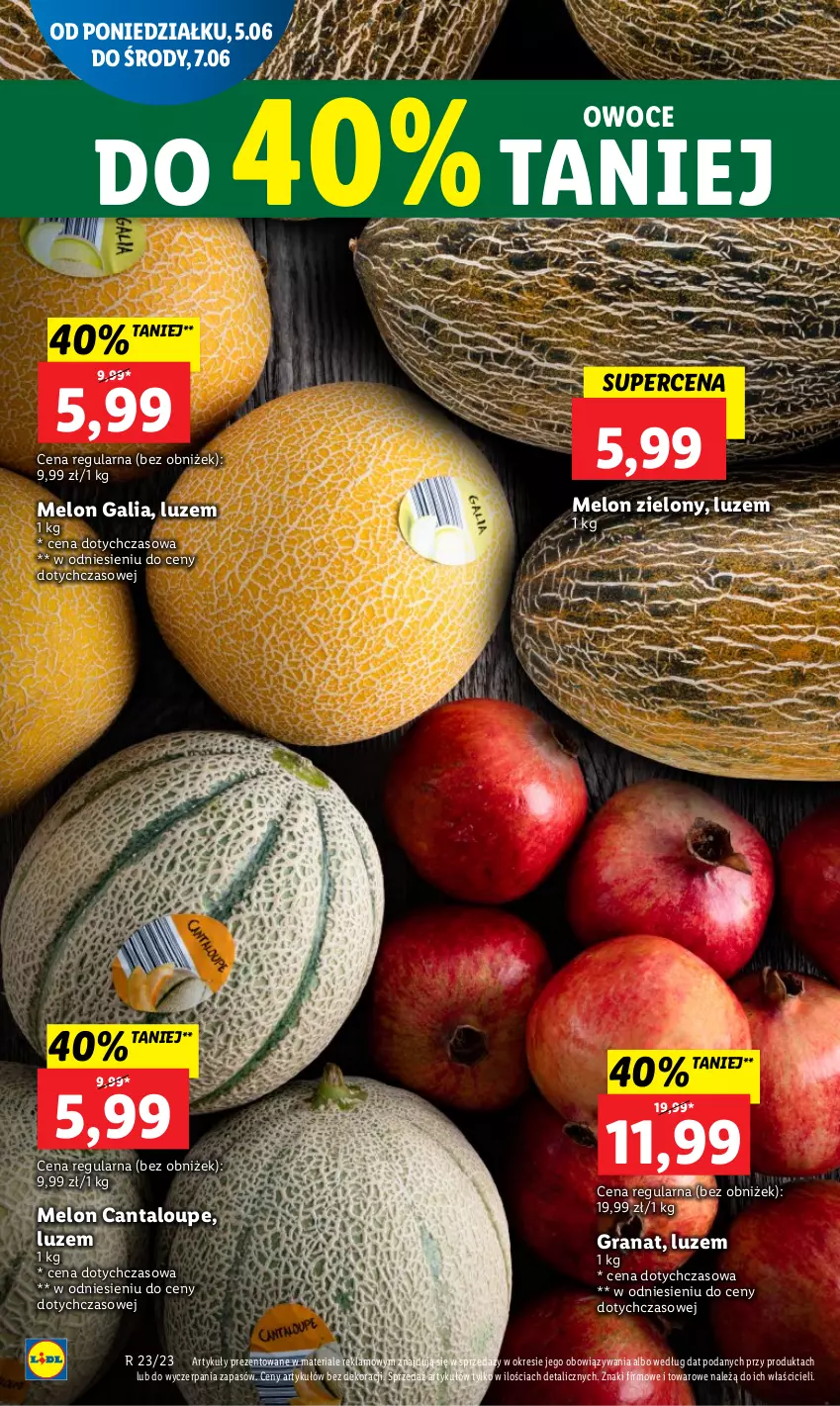 Gazetka promocyjna Lidl - GAZETKA - ważna 05.06 do 07.06.2023 - strona 10 - produkty: Gra, Granat, Melon, Owoce