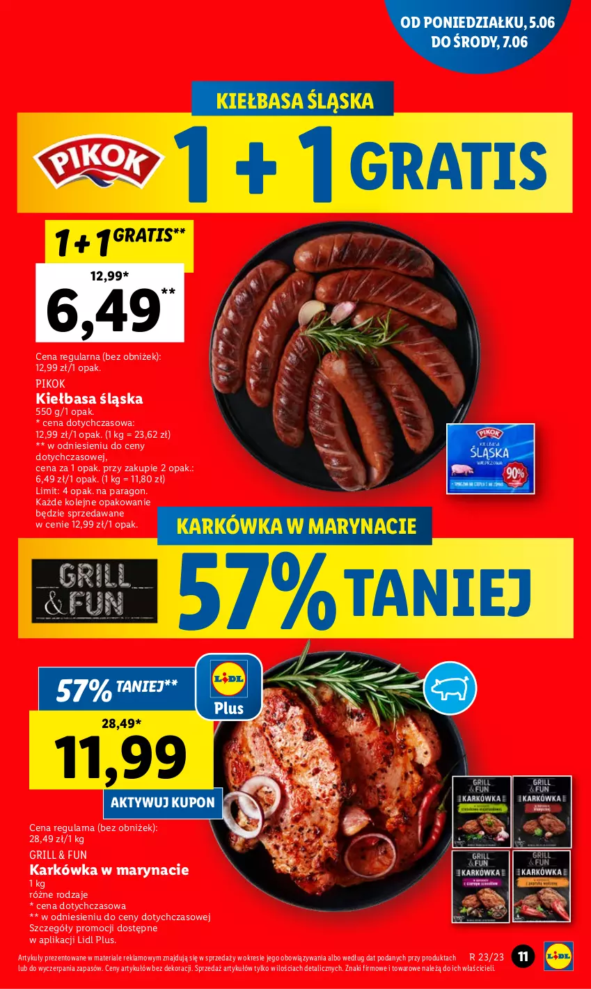 Gazetka promocyjna Lidl - GAZETKA - ważna 05.06 do 07.06.2023 - strona 13 - produkty: Gra, Grill, Kiełbasa, Kiełbasa śląska, Olej, PIKOK