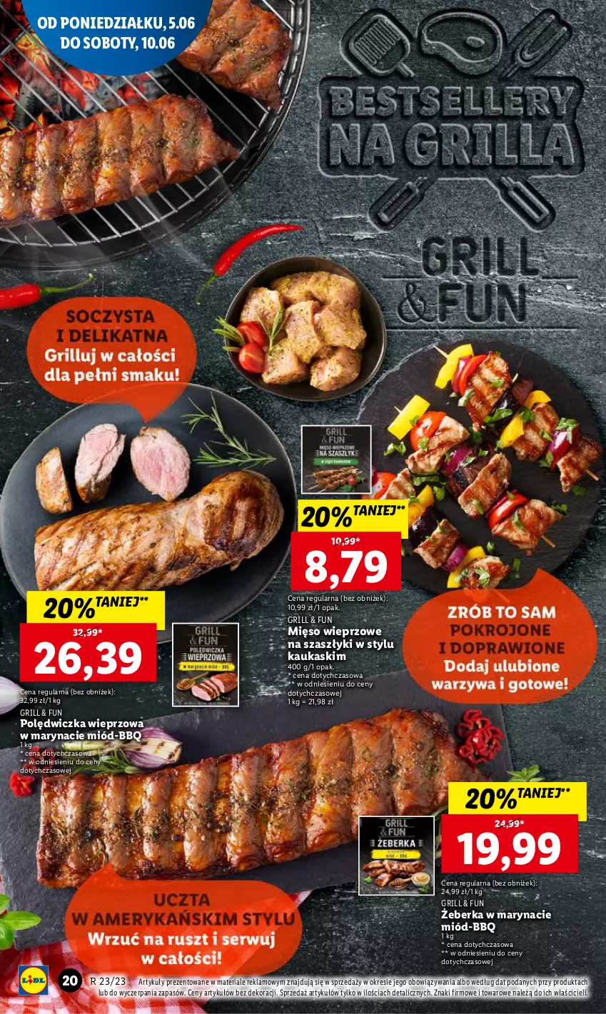 Gazetka promocyjna Lidl - GAZETKA - ważna 05.06 do 07.06.2023 - strona 24 - produkty: Grill, Kask, Mięso, Mięso wieprzowe, Miód, Polędwiczka wieprzowa