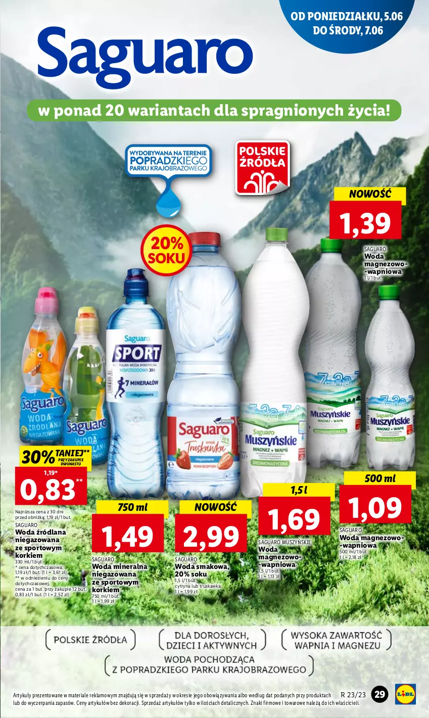 Gazetka promocyjna Lidl - GAZETKA - ważna 05.06 do 07.06.2023 - strona 33 - produkty: LANA, Magnez, Mus, Por, Sok, Sport, Woda, Woda mineralna