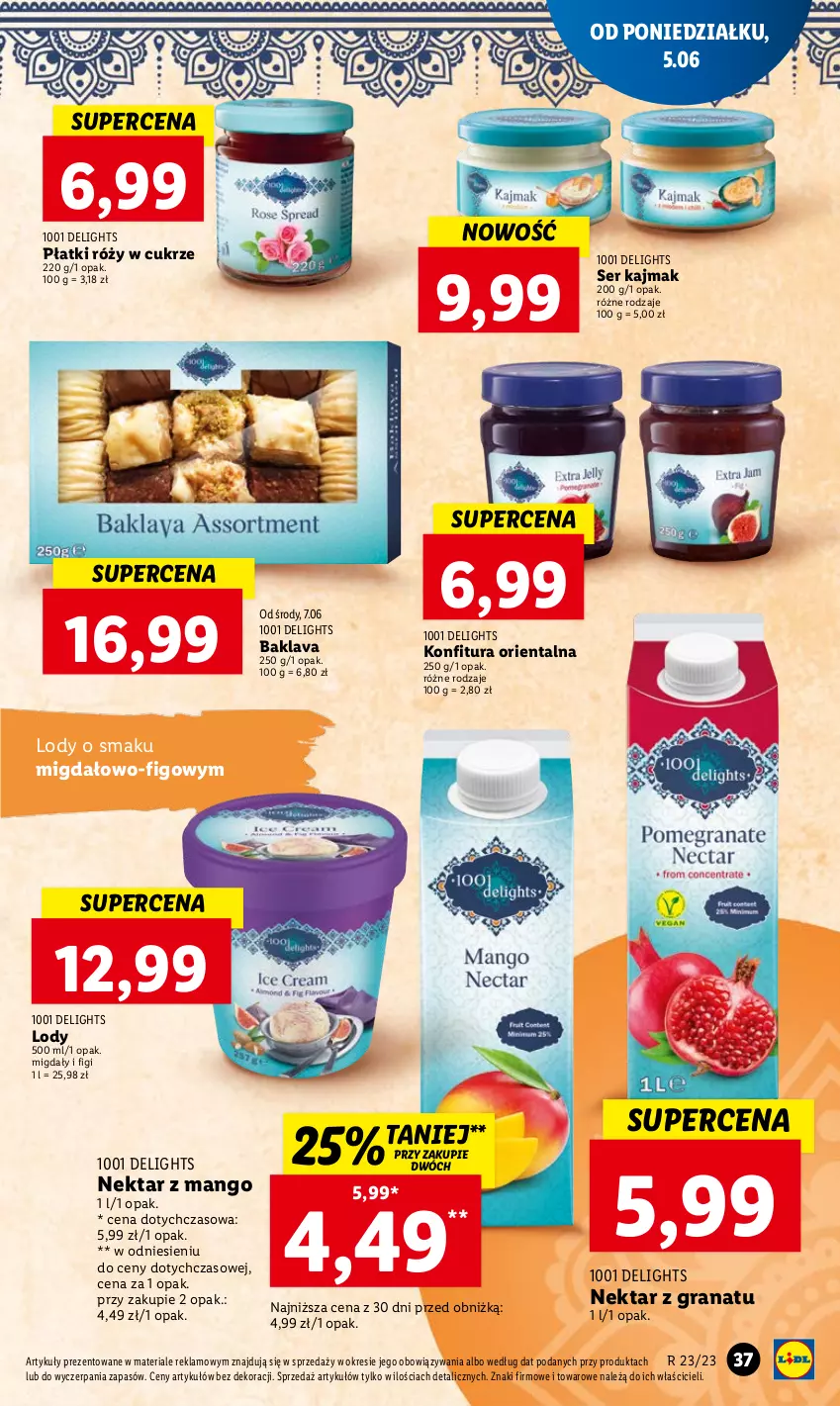 Gazetka promocyjna Lidl - GAZETKA - ważna 05.06 do 07.06.2023 - strona 41 - produkty: Figi, Gra, Granat, Konfitura, Lody, Mango, Migdały, Nektar, Ser