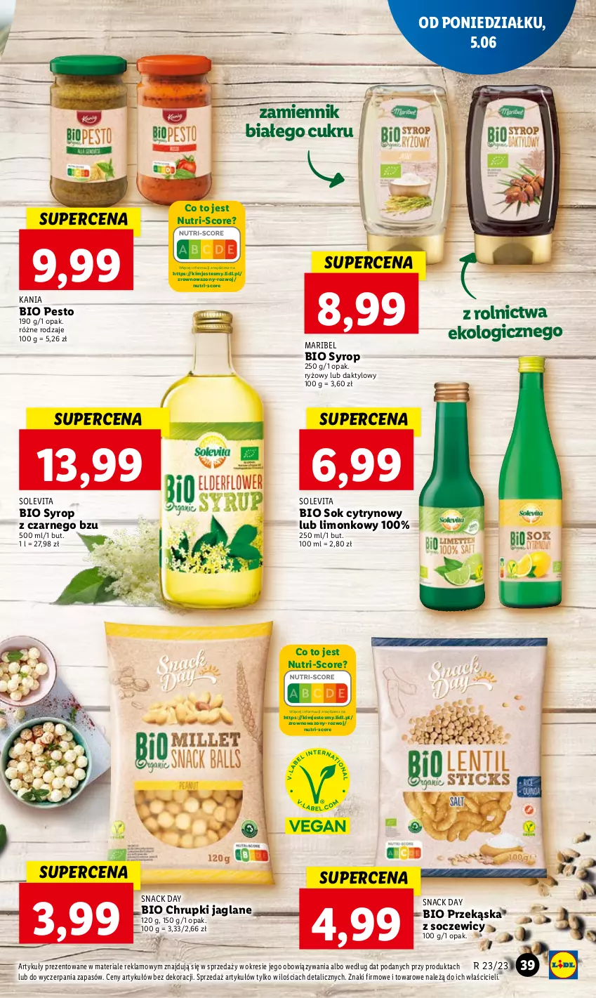 Gazetka promocyjna Lidl - GAZETKA - ważna 05.06 do 07.06.2023 - strona 43 - produkty: Chrupki, Pesto, Ryż, Sok, Syrop, Wazon