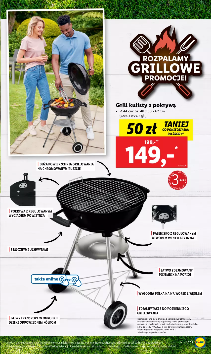 Gazetka promocyjna Lidl - GAZETKA - ważna 05.06 do 07.06.2023 - strona 53 - produkty: Grill, Palenisko, Pojemnik, Pokrywa, Półka, Por, Sport, Tran