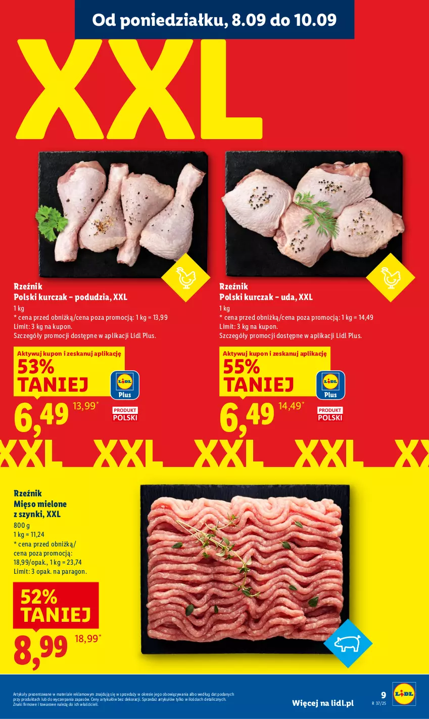 Gazetka promocyjna Lidl - GAZETKA - ważna 08.09 do 10.09.2025 - strona 11 - produkty: Kurczak, Mięso, Mięso mielone, Mięso mielone z szynki