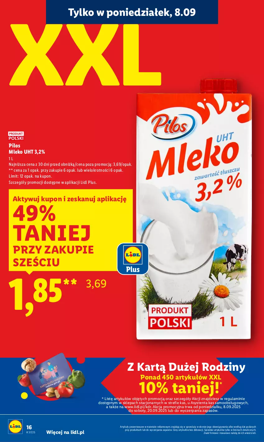 Gazetka promocyjna Lidl - GAZETKA - ważna 08.09 do 10.09.2025 - strona 18 - produkty: Mleko, Pilos