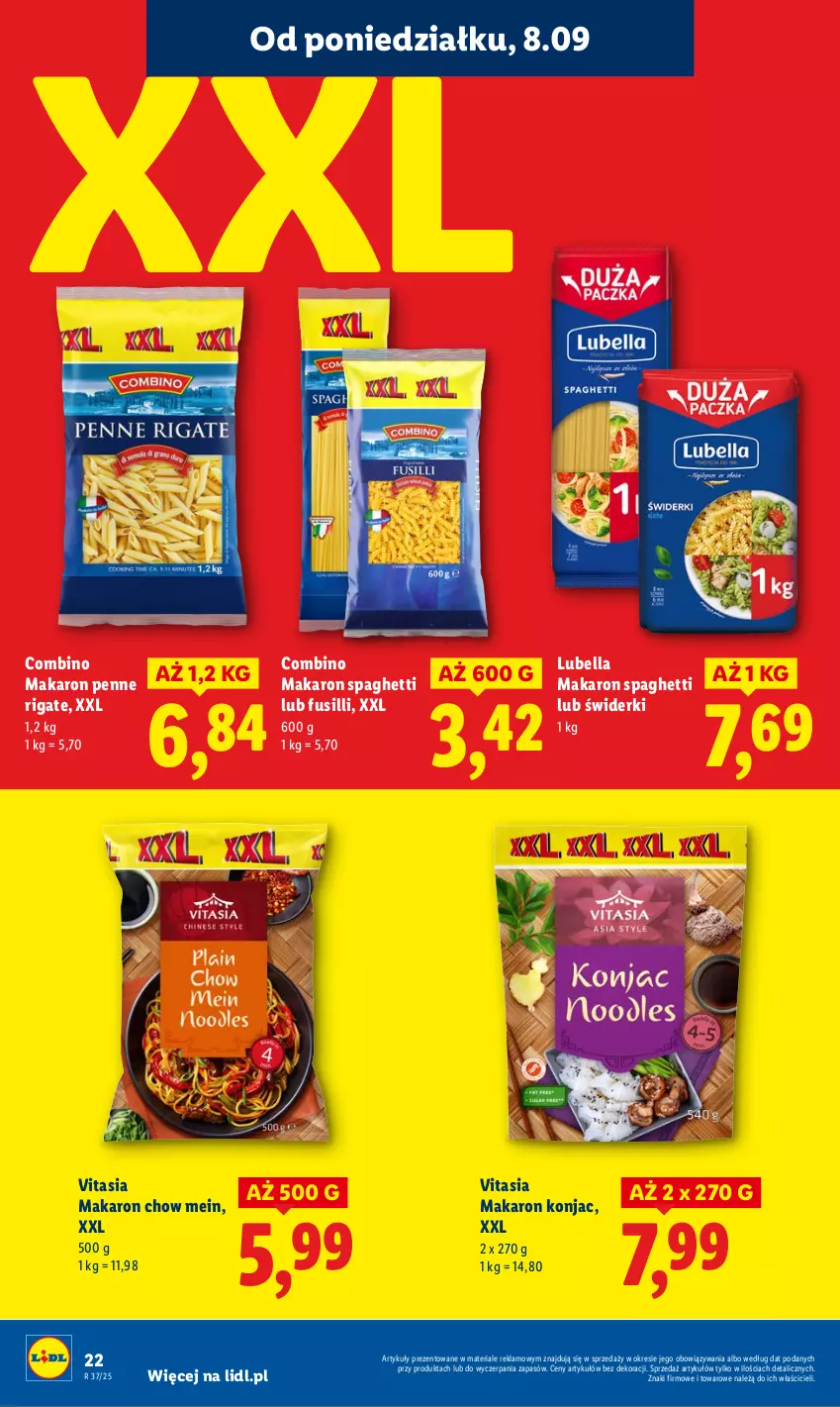 Gazetka promocyjna Lidl - GAZETKA - ważna 08.09 do 10.09.2025 - strona 24 - produkty: Bell, Bella, Lubella, Makaron, Penne, Spaghetti