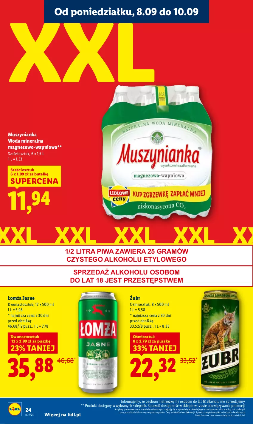 Gazetka promocyjna Lidl - GAZETKA - ważna 08.09 do 10.09.2025 - strona 26 - produkty: Gra, Magnez, Mus, Muszynianka, Piwa, Woda, Woda mineralna