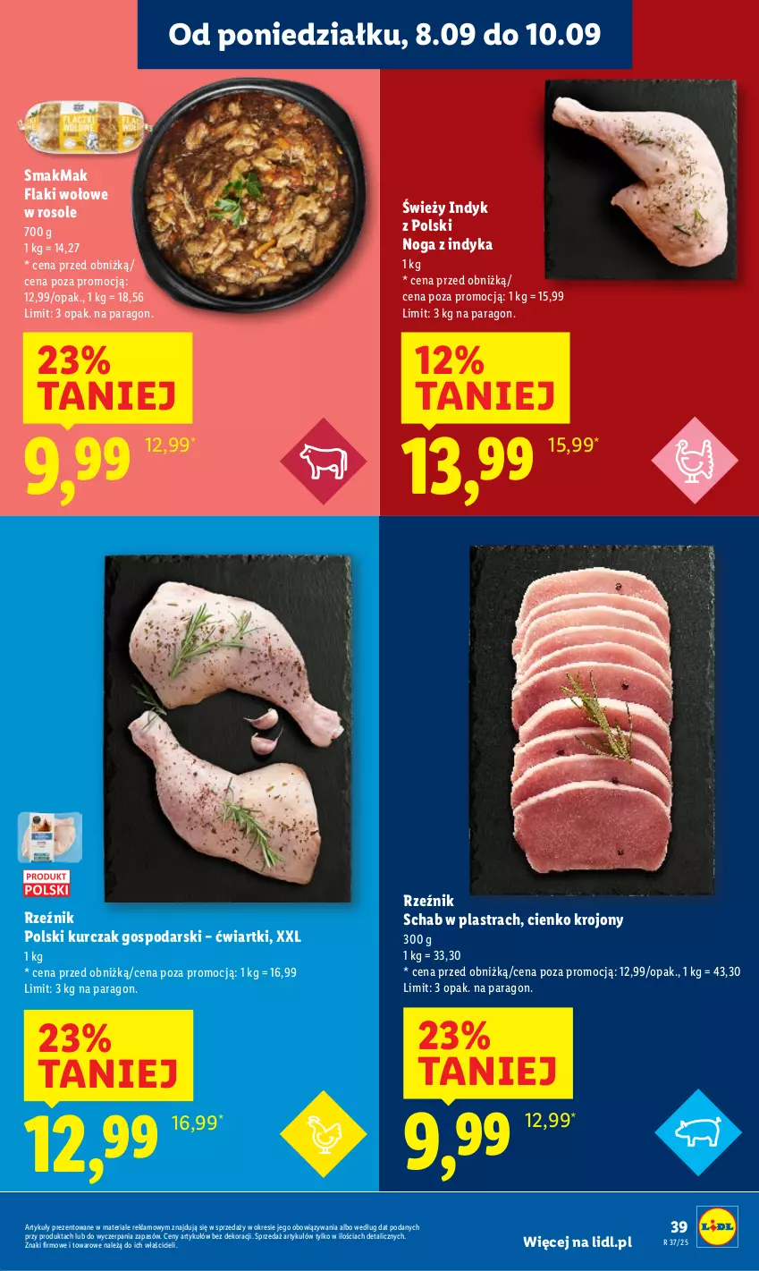 Gazetka promocyjna Lidl - GAZETKA - ważna 08.09 do 10.09.2025 - strona 41 - produkty: Flaki, Flaki wołowe, Kurczak
