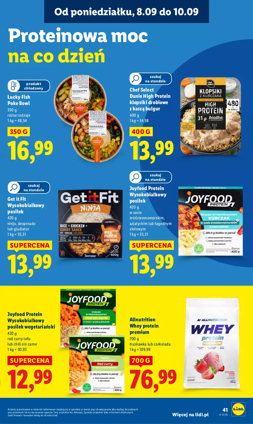 Gazetka promocyjna Lidl - GAZETKA - ważna 08.09 do 10.09.2025 - strona 43 - produkty: Bulgur, Czekolada, Klopsiki, LG, Sok, Sos, Tofu