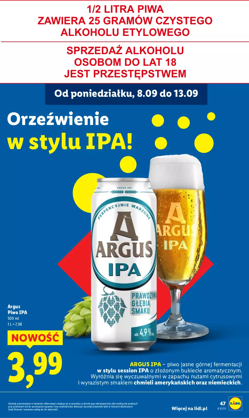 Gazetka promocyjna Lidl - GAZETKA - ważna 08.09 do 10.09.2025 - strona 51 - produkty: Piwo, Piwo jasne, SESSIO