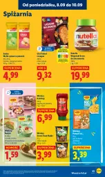 Gazetka promocyjna Lidl - GAZETKA - Gazetka - ważna od 10.09 do 10.09.2025 - strona 45 - produkty: Ketchup, Nutella, Ryż, Winiary, Wazon, Wafle, Sonko, Limonka, Lasagne, Mango, Kebab, Budyń