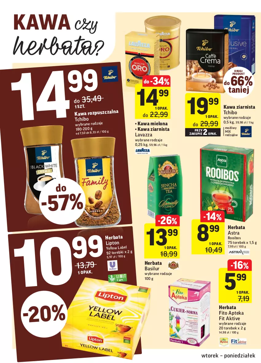 Gazetka promocyjna Intermarche - Gazetka promocyjna - ważna 20.07 do 26.07.2021 - strona 24 - produkty: Apteka, Herbata, Kawa, Kawa mielona, Kawa ziarnista, Lavazza, Lipton, Tchibo