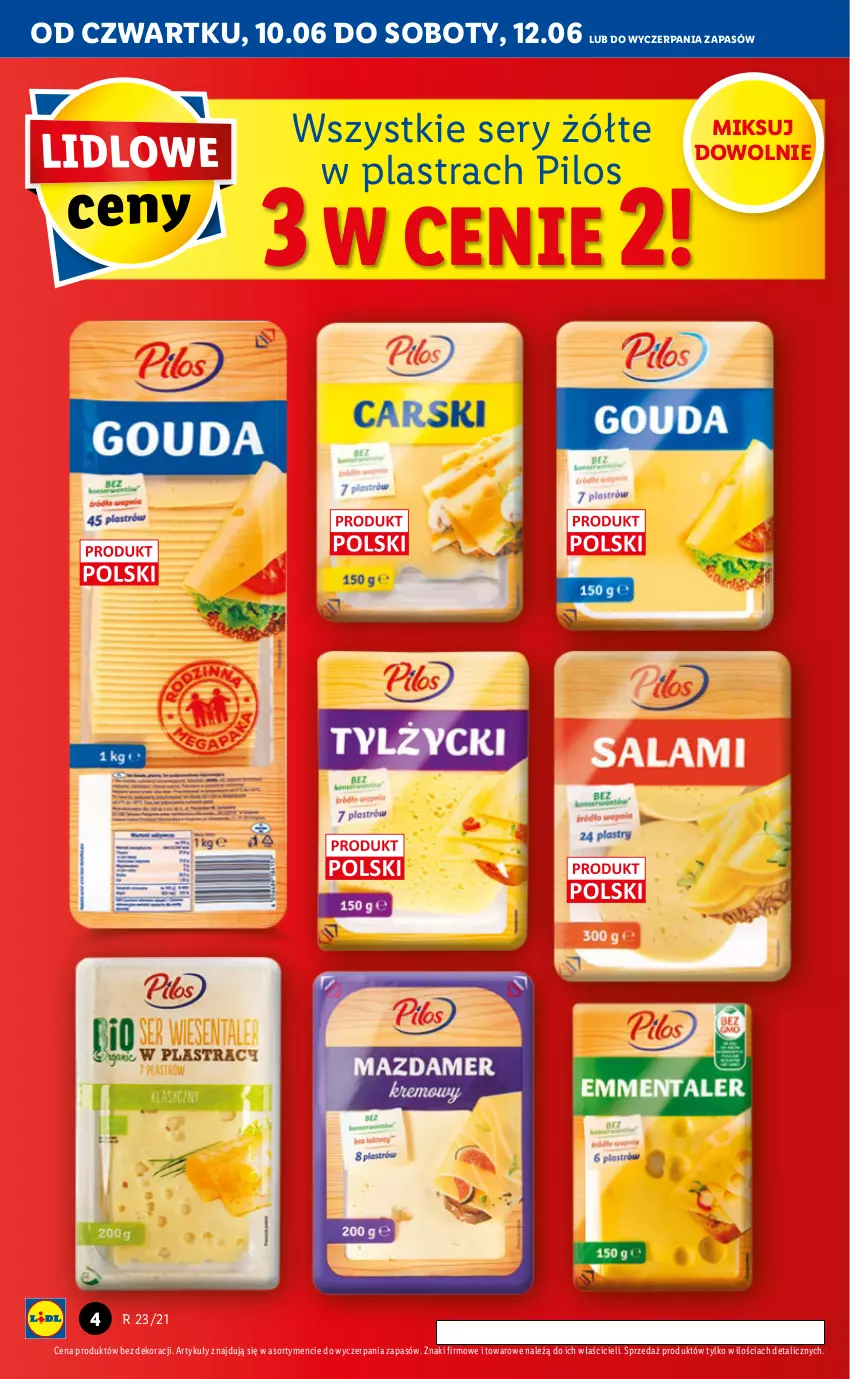 Gazetka promocyjna Lidl - GAZETKA - ważna 10.06 do 12.06.2021 - strona 4 - produkty: Pilos, Ser