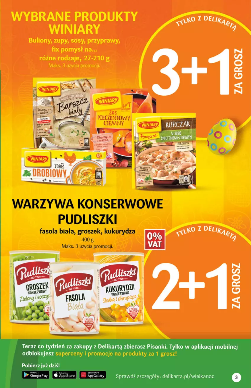 Gazetka promocyjna Delikatesy Centrum - Gazetka DC12 - ważna 24.03 do 30.03.2022 - strona 3 - produkty: Fa, Fasola, Kukurydza, Pudliszki, Ser, Warzywa, Warzywa konserwowe