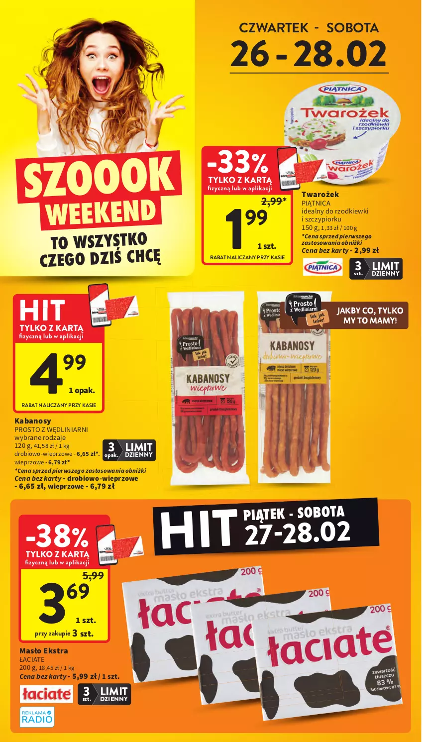 Gazetka promocyjna Intermarche - Gazetka Intermarche - ważna 26.02 do 04.03.2026 - strona 2 - produkty: Kabanos, Masło, Piątnica