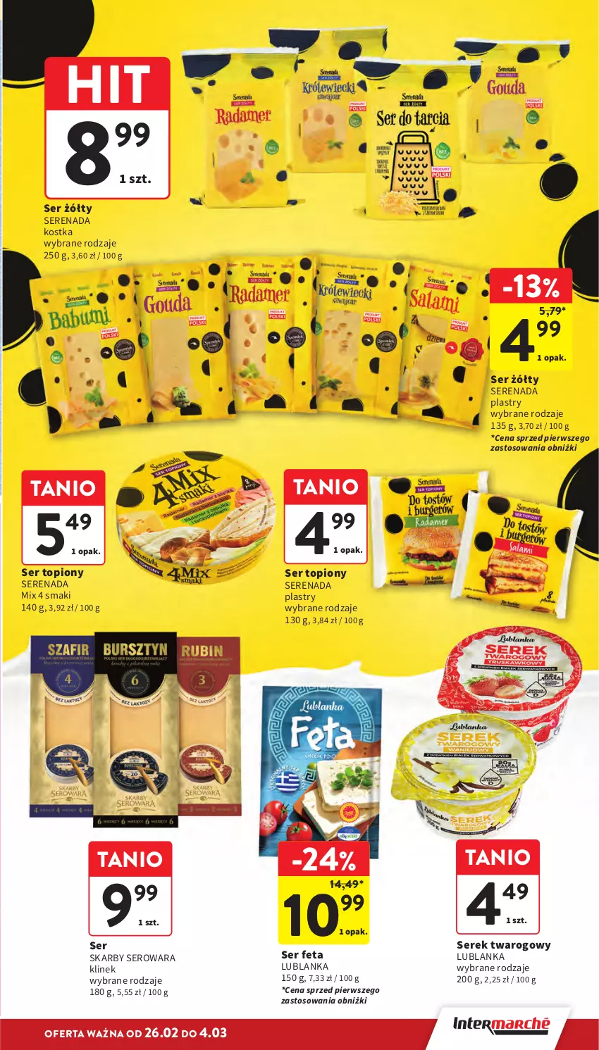 Gazetka promocyjna Intermarche - Gazetka Intermarche - ważna 26.02 do 04.03.2026 - strona 21 - produkty: Feta, Ser, Ser topiony, Serek, Serek twarogowy, Top