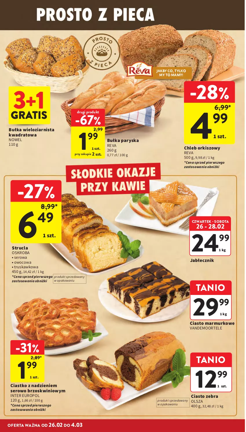Gazetka promocyjna Intermarche - Gazetka Intermarche - ważna 26.02 do 04.03.2026 - strona 24 - produkty: Bułka, Bułka wieloziarnista, Chleb, Gra, Ser, Strucla