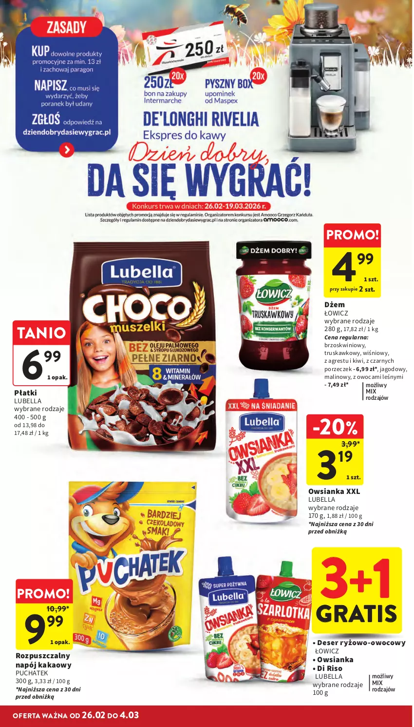 Gazetka promocyjna Intermarche - Gazetka Intermarche - ważna 26.02 do 04.03.2026 - strona 28 - produkty: Bell, Bella, Deser, Dżem, Gra, Gres, Kakao, Kiwi, Lubella, Napój, Owsianka, Por, Ryż, Ser