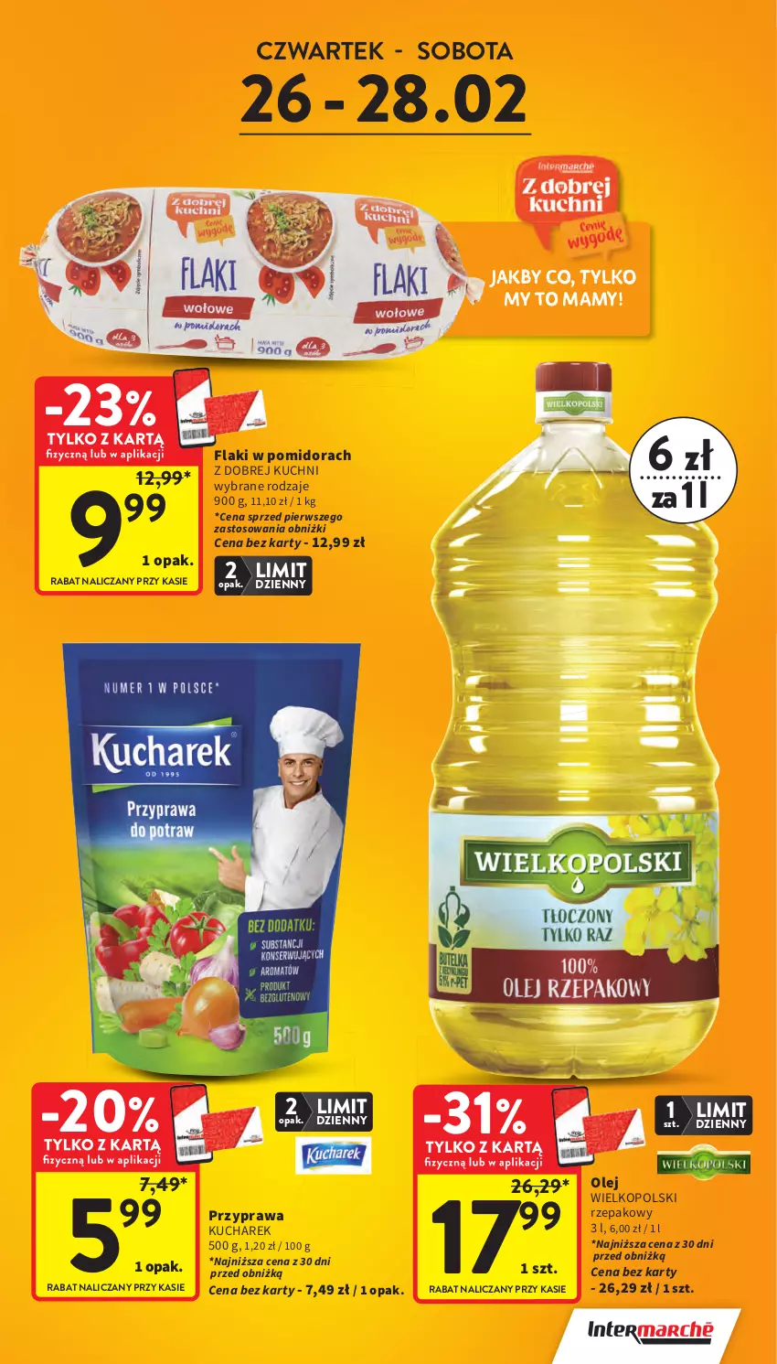 Gazetka promocyjna Intermarche - Gazetka Intermarche - ważna 26.02 do 04.03.2026 - strona 3 - produkty: Flaki, Kucharek, Olej