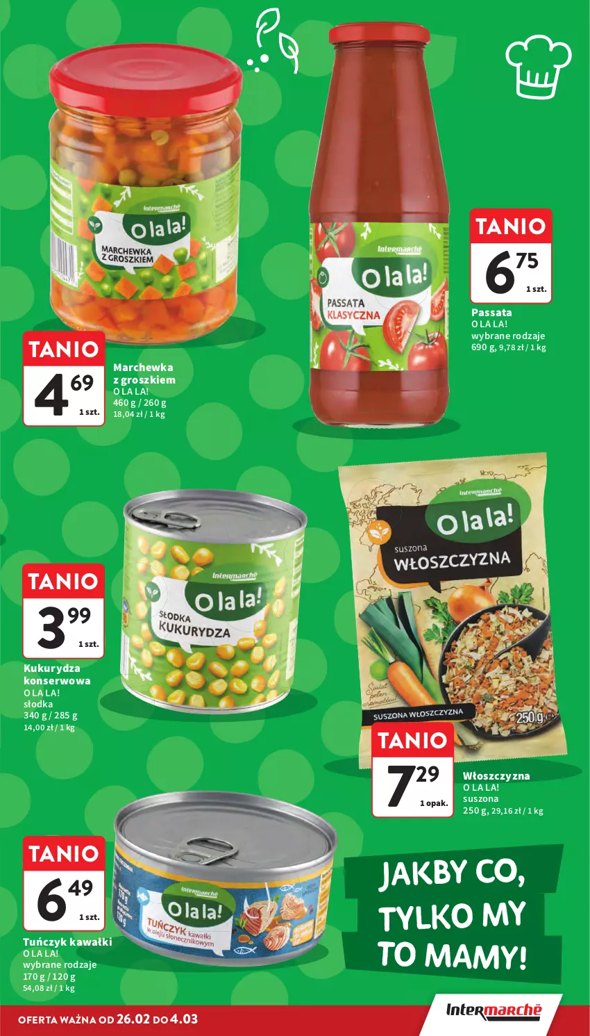 Gazetka promocyjna Intermarche - Gazetka Intermarche - ważna 26.02 do 04.03.2026 - strona 33 - produkty: Kawa, Kukurydza, Kukurydza konserwowa, Marchewka, Ser, Tuńczyk