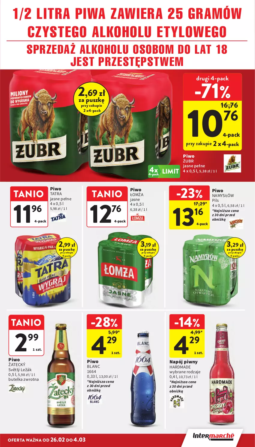 Gazetka promocyjna Intermarche - Gazetka Intermarche - ważna 26.02 do 04.03.2026 - strona 35 - produkty: Gra, Namysłów, Napój, Piwa, Piwo, Tatra