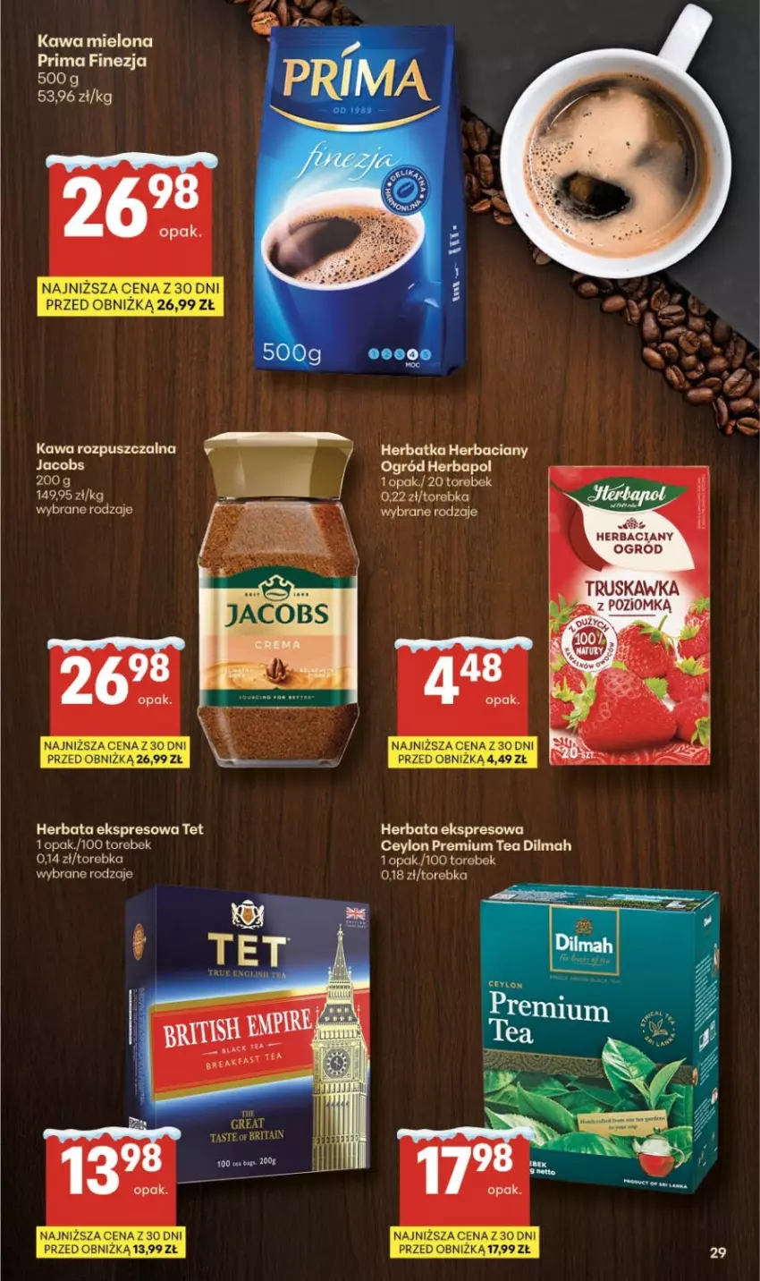 Gazetka promocyjna Delikatesy Centrum - Franczyza DC03 Czwartek - ważna 15.01 do 21.01.2026 - strona 29 - produkty: Herbaciany ogrod, Kawa, Kawa mielona, Kawa rozpuszczalna, Prima, Torebka