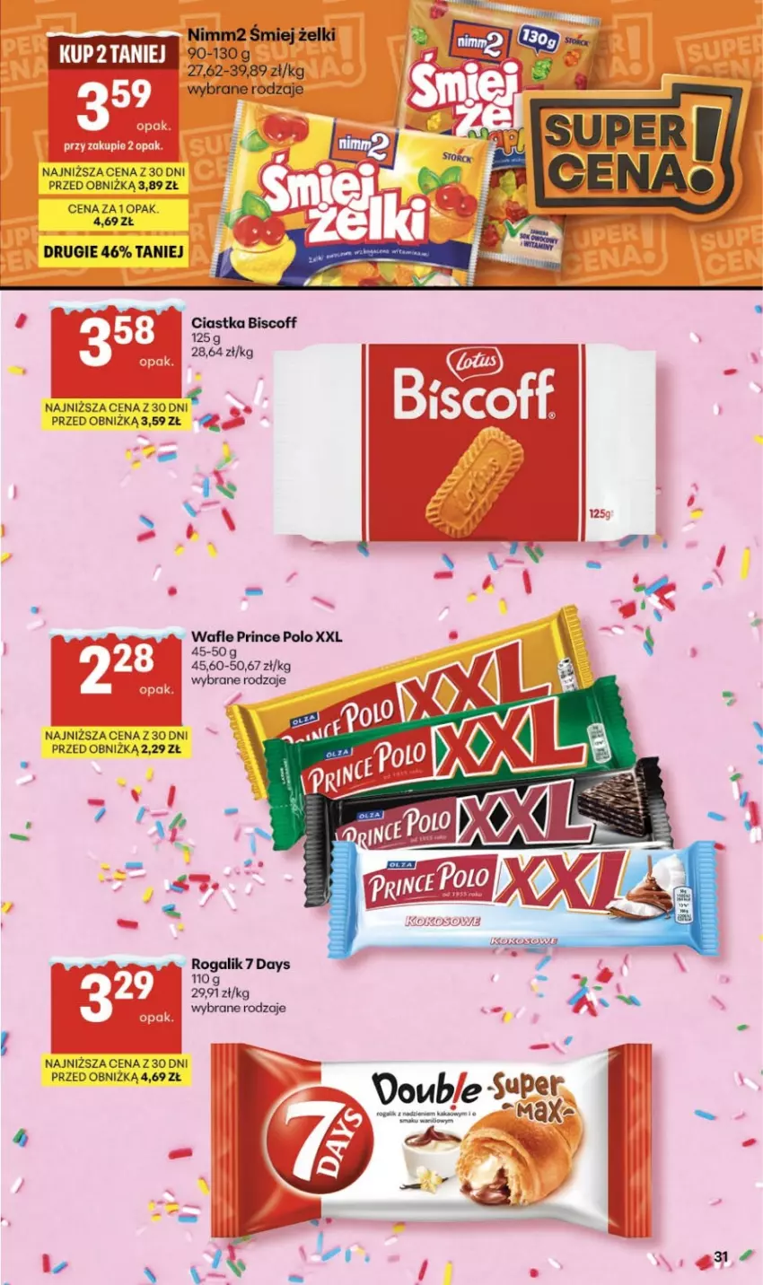 Gazetka promocyjna Delikatesy Centrum - Franczyza DC03 Czwartek - ważna 15.01 do 21.01.2026 - strona 31 - produkty: 7 Days, Ciastka, Nimm2, Prince Polo, Rogal, Ser, Wafle