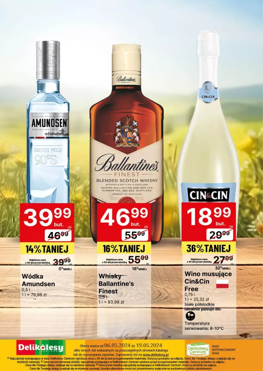 Gazetka promocyjna Delikatesy Centrum - DeliBarek DC19-DC20 - ważna 06.05 do 19.05.2024 - strona 16 - produkty: Amundsen, Ballantine's, Fa, Mus, Ser, Whisky, Wino, Wódka