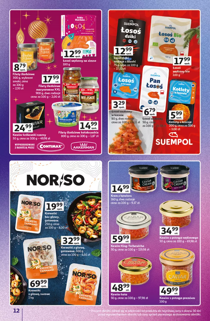 Gazetka promocyjna Auchan - Gazetka Znane Marki duży wybór Hipermarket Auchan - ważna 04.12 do 14.12.2025 - strona 12 - produkty: Kawior, Pstrąg