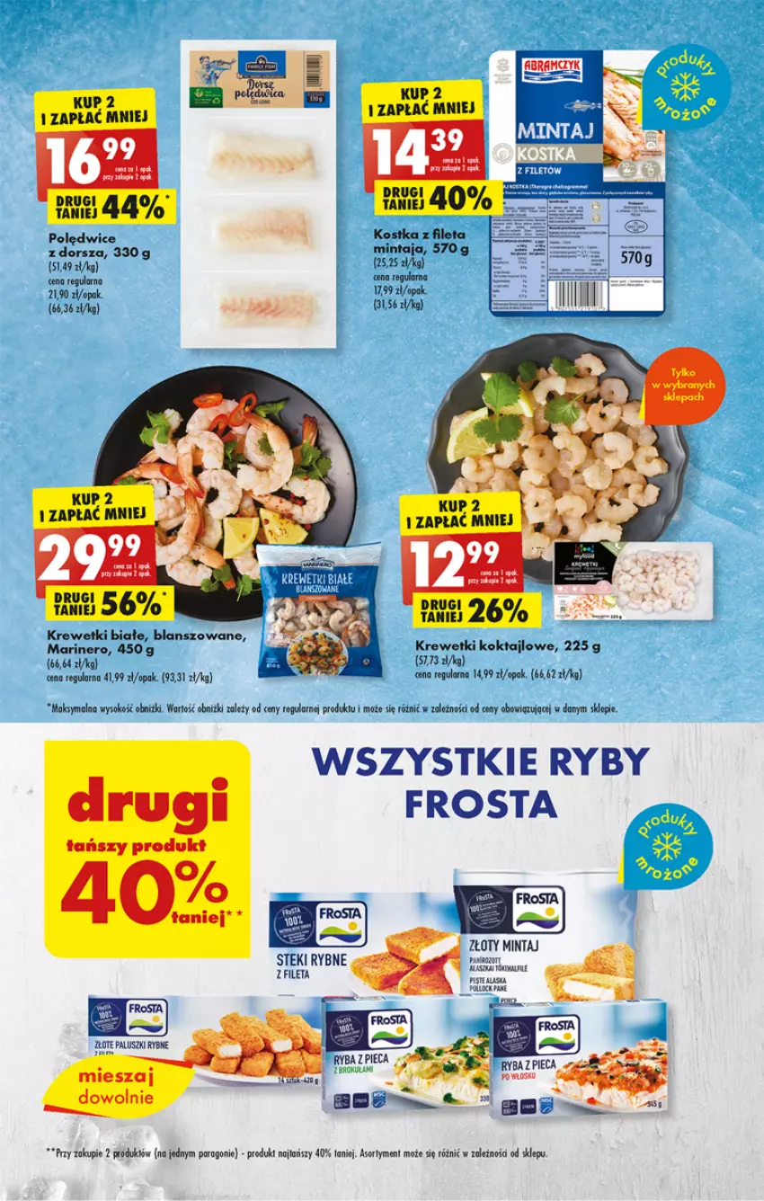 Gazetka promocyjna Biedronka - Gazetka - Biedronka.pl - ważna 16.01 do 21.01.2023 - strona 19 - produkty: Dorsz, Frosta, Krewetki, Mintaj, Ser, Sok, Stek