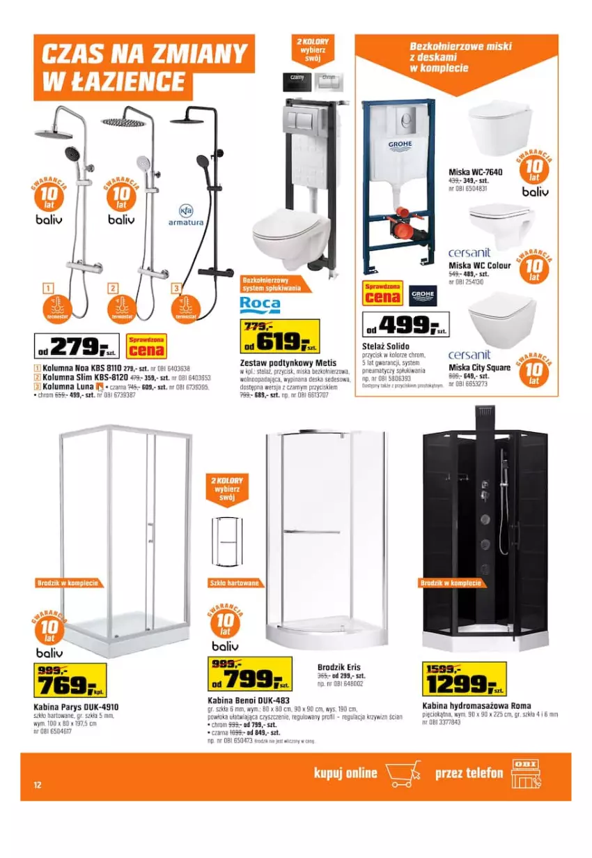 Gazetka promocyjna Obi - Gazetka OBI - ważna 10.11 do 23.11.2021 - strona 12 - produkty: Brodzik, Cersanit, Miska