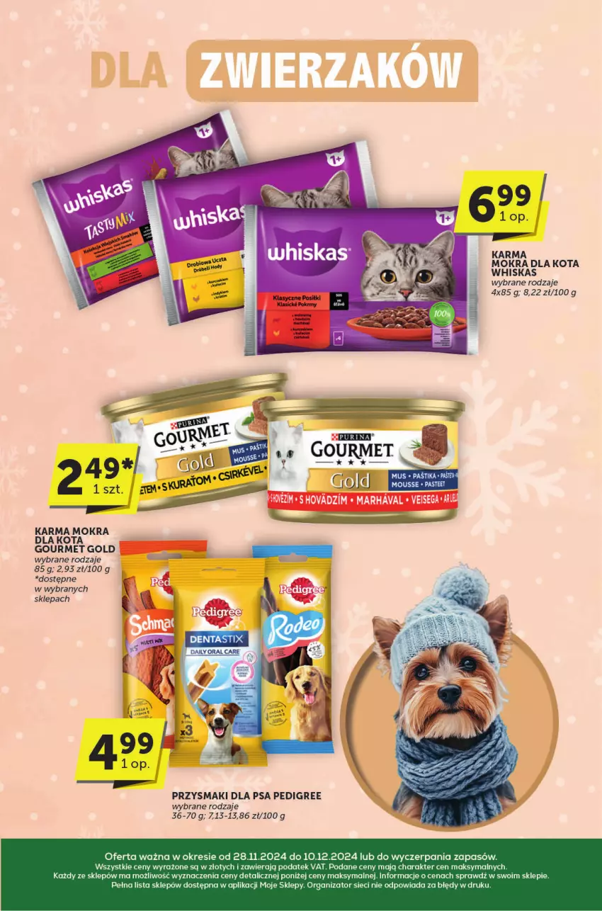 Gazetka promocyjna ABC - ważna 28.11 do 10.12.2024 - strona 32 - produkty: Gourmet Gold, Mus, Pedigree, Przysmaki, Whiskas