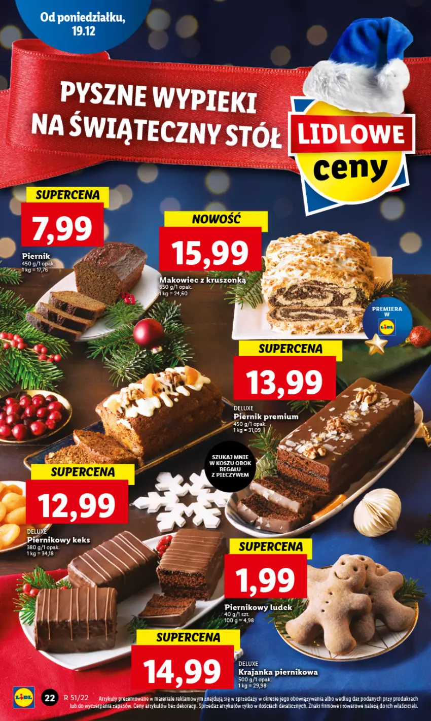 Gazetka promocyjna Lidl - GAZETKA - ważna 19.12 do 21.12.2022 - strona 26 - produkty: Fa, Kosz, Makowiec, Piec, Piernik, Regał