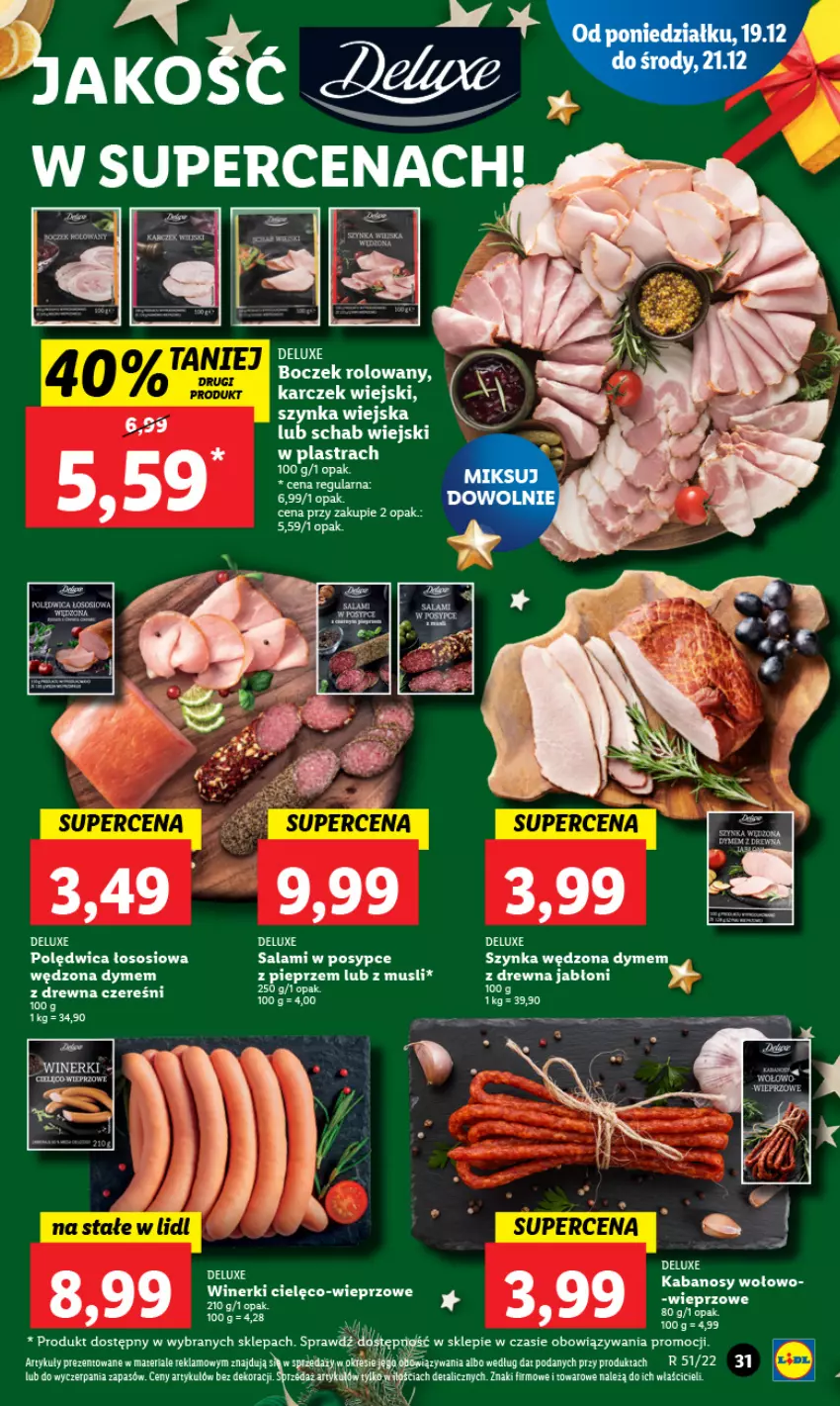 Gazetka promocyjna Lidl - GAZETKA - ważna 19.12 do 21.12.2022 - strona 35 - produkty: Boczek, Mus, Pieprz, Polędwica, Sos, Szynka