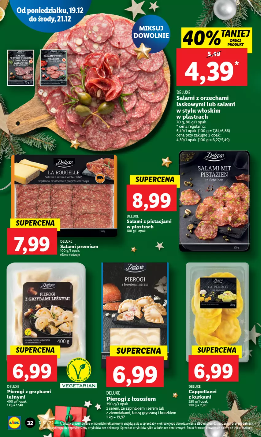 Gazetka promocyjna Lidl - GAZETKA - ważna 19.12 do 21.12.2022 - strona 36 - produkty: EPEE, Gry, Pierogi, Salami, Ser, Sos