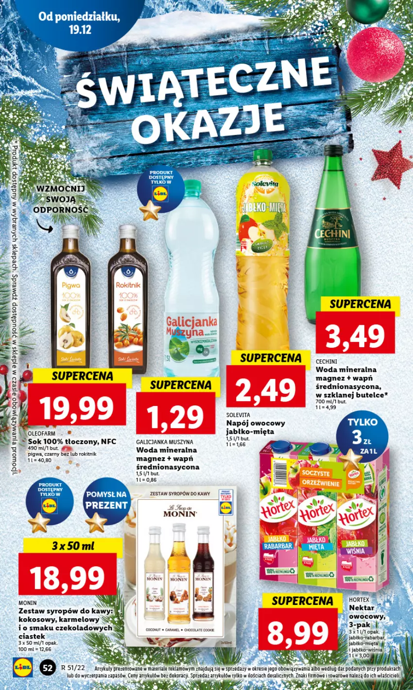 Gazetka promocyjna Lidl - GAZETKA - ważna 19.12 do 21.12.2022 - strona 64 - produkty: Fa, Kokos, LG, Magnez, Mus, Napój, Oleo, Oleofarm, Sok, Stek, Syrop, Szyna, Woda, Woda mineralna