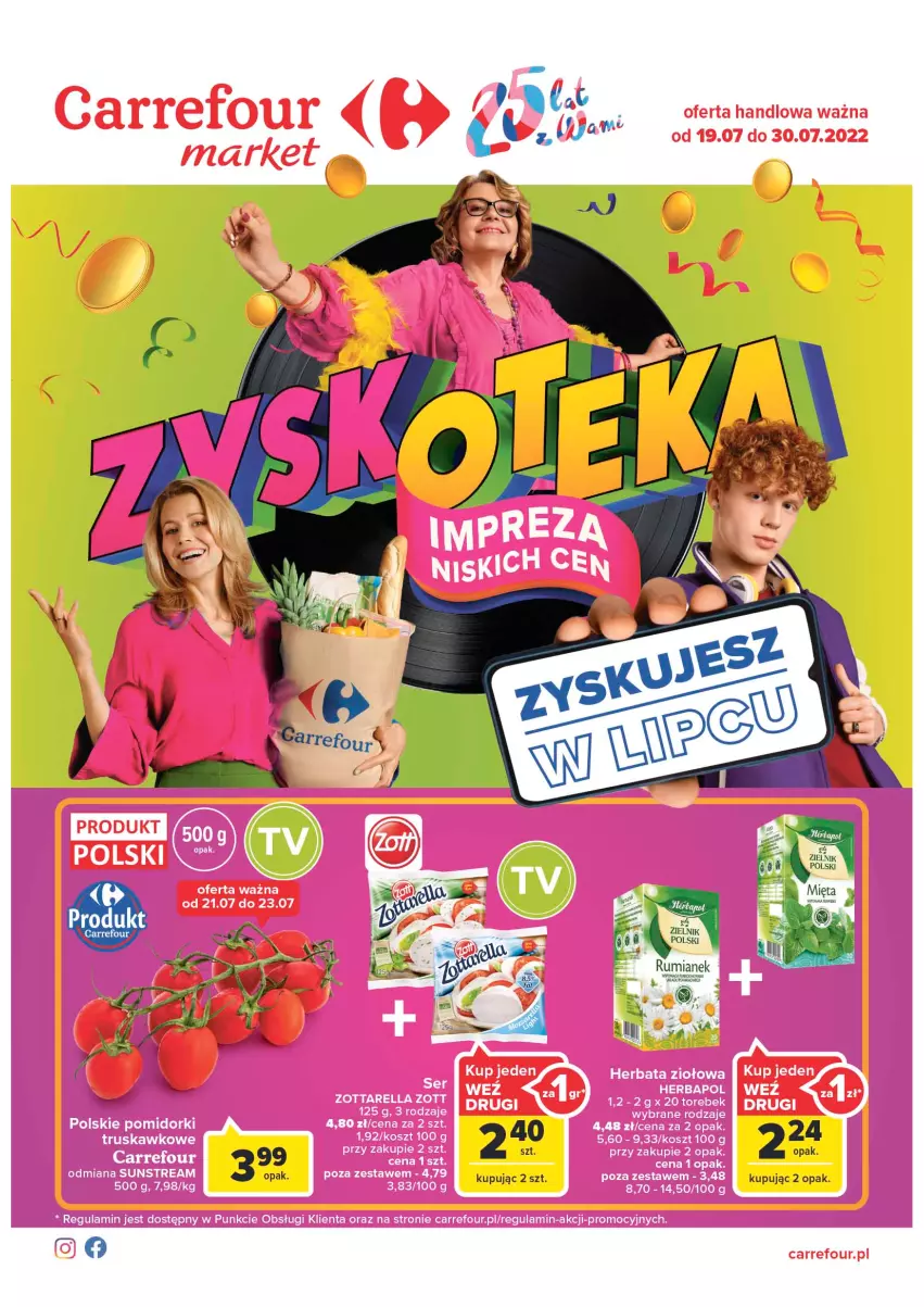 Gazetka promocyjna Carrefour - Gazetka Market Zyskoteka - ważna 19.07 do 30.07.2022 - strona 1