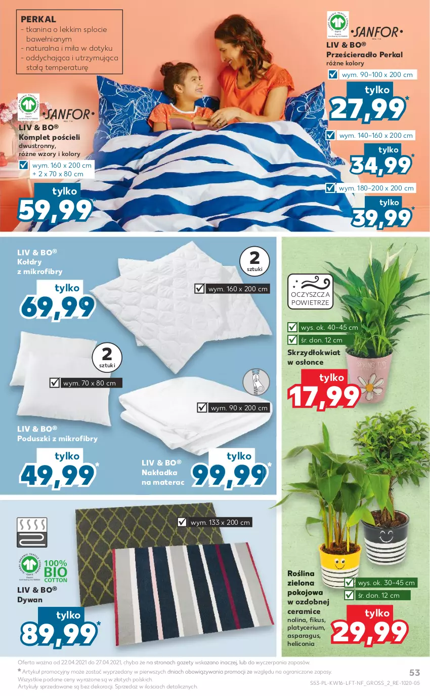 Gazetka promocyjna Kaufland - OFERTA TYGODNIA - ważna 22.04 do 27.04.2021 - strona 53 - produkty: Dywan, Gra, Komplet pościeli, Materac, Pościel, Prześcieradło, Tera