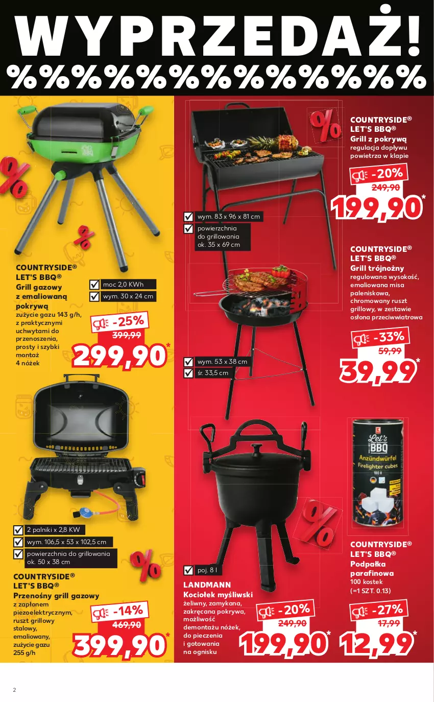 Gazetka promocyjna Kaufland - Oferta GRILL - ważna 07.07 do 20.07.2022 - strona 2 - produkty: Grill, Grill gazowy, Koc, Noż, Palenisko, Piec, Pokrywa, Sok, Stek