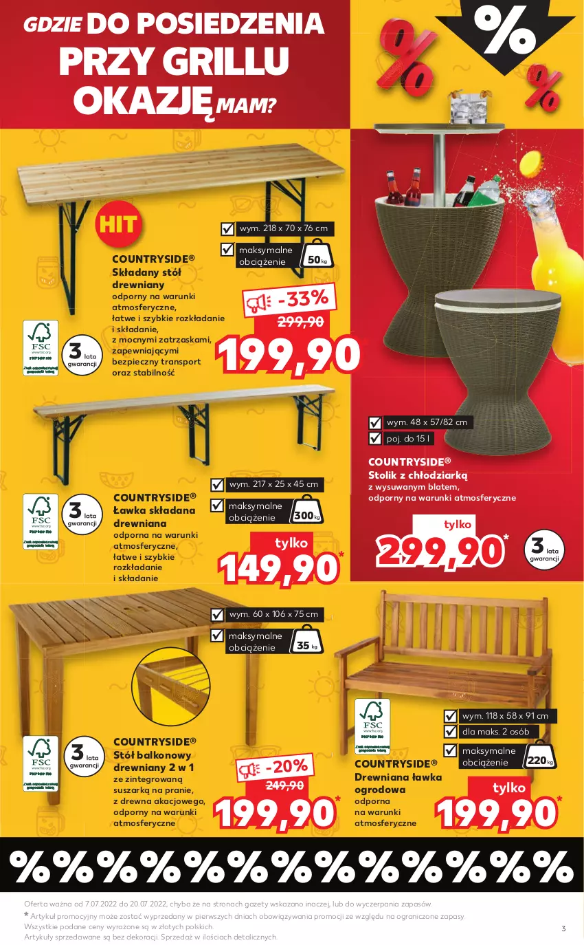 Gazetka promocyjna Kaufland - Oferta GRILL - ważna 07.07 do 20.07.2022 - strona 3 - produkty: Gra, Grill, Piec, Por, Sport, Stół, Stolik, Tran