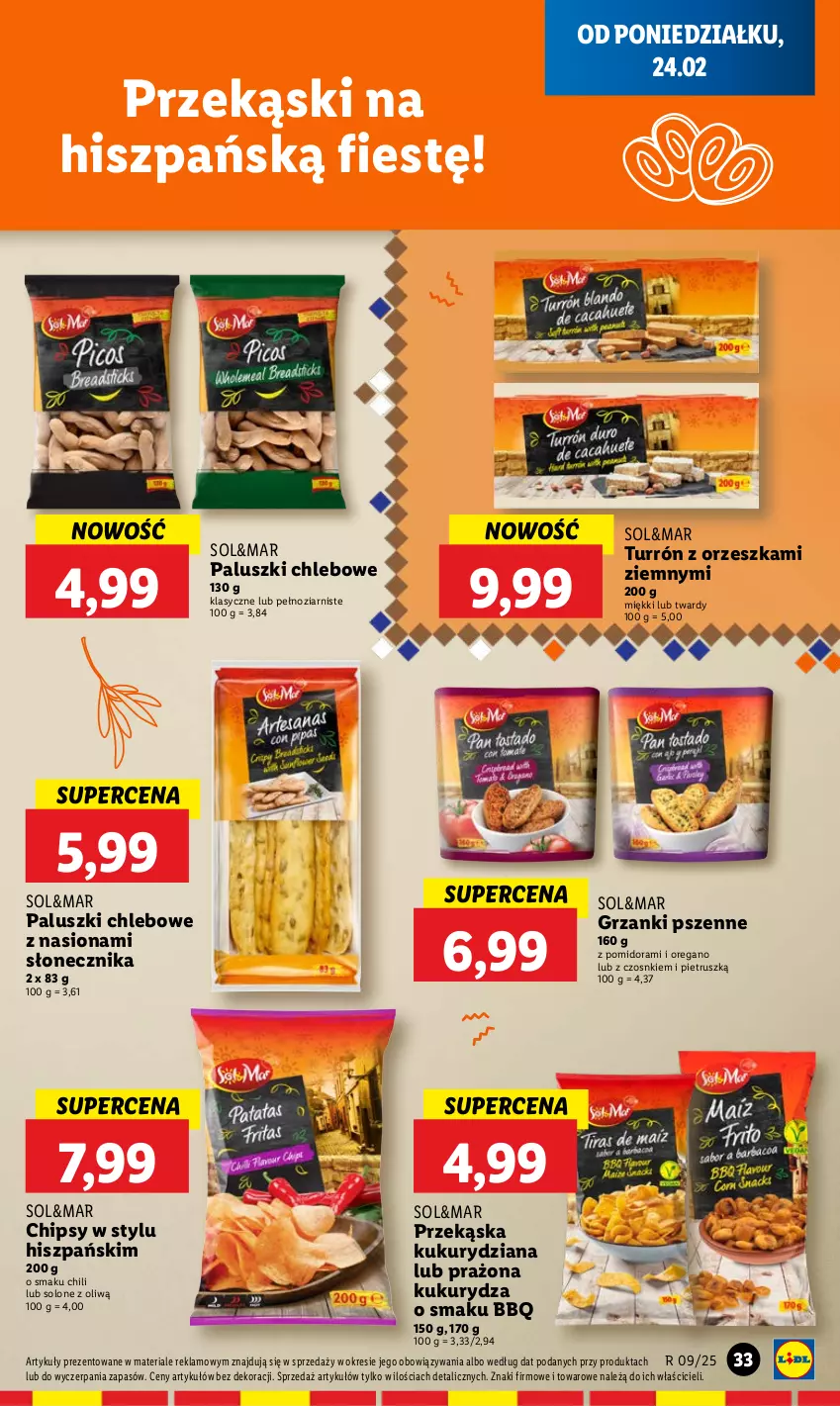 Gazetka promocyjna Lidl - GAZETKA - ważna 24.02 do 26.02.2025 - strona 35 - produkty: Chipsy, Chleb, Kukurydza