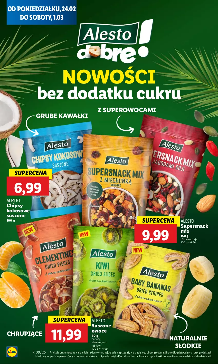 Gazetka promocyjna Lidl - GAZETKA - ważna 24.02 do 26.02.2025 - strona 48 - produkty: Banany, Chipsy, Kawa, Kiwi, Klementynki, Kokos, Owoce