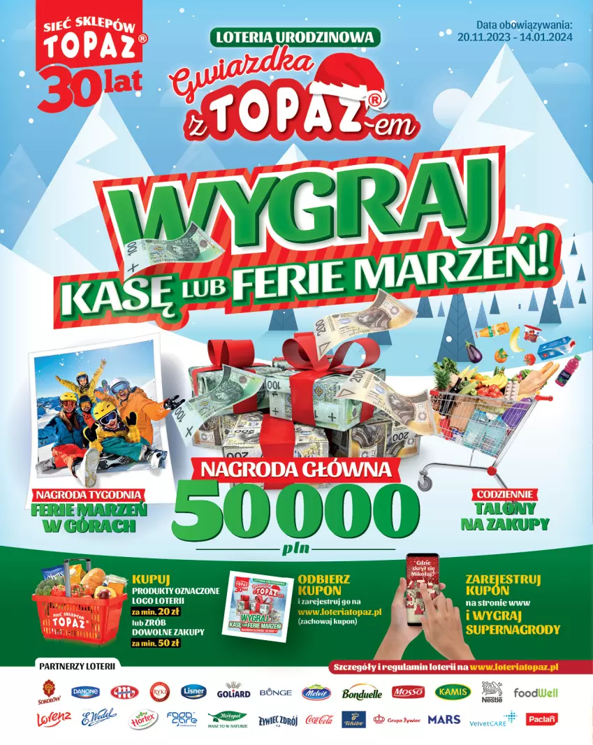 Gazetka promocyjna Topaz - Gazetka - ważna 21.12 do 27.12.2023 - strona 16 - produkty: Bonduelle, Goliard, Mars, Top, Velvet