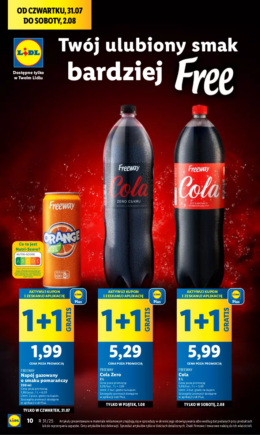 Gazetka promocyjna Lidl - GAZETKA - ważna 31.07 do 02.08.2025 - strona 10 - produkty: Gra, Napój, Napój gazowany