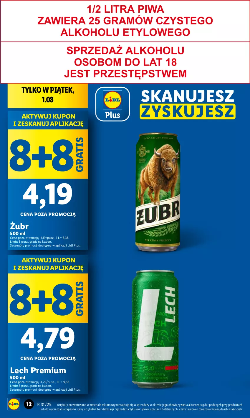 Gazetka promocyjna Lidl - GAZETKA - ważna 31.07 do 02.08.2025 - strona 12 - produkty: Gra, Lech Premium